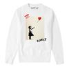 Suéter de manga larga suelto para hombre estilo Banksy Banksy arte graffiti hip hop cultura callejera