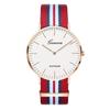 Explosões Genebra relógio de lona ultra-fino liga dial moda masculina e feminina casual relógio de quartzo uma geração de cabelo