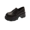 Zapatos de vestir poco profundos versátiles antideslizantes de suela gruesa que aumentan la altura con punta cuadrada, nuevo diseño de mocasines para mujer primavera/otoño 2026
