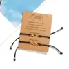 Directo de fábrica nuevo pulsera tejida de tarjeta de papel moda gesto tejido ajustable traje de pulsera de tarjeta de papel para parejas