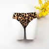 Pantaletas de Seda de Hielo sin Costuras Estampado de Leopardo Talla Europea Transpirables Cómodas de Cintura Media que se Ajustan a la Cadera para Mujeres Jóvenes Temu