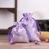Bolsa de Tela de Satén de Seda, Bolsa para Dulces de Boda, Bolsa de Regalo, Bolsa de Cordón Tradicional de Flor de Ciruelo, Bolsa de Almacenamiento, Bolsa de Tela