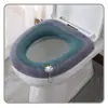 Funda de inodoro tejida cojín de asiento de inodoro engrosado cuatro estaciones Universal con asa asiento de inodoro asiento de inodoro hogar mayoreo