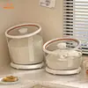 Novo recipiente doméstico para armazenamento de arroz, pote de arroz selado, caixa de armazenamento à prova de umidade e insetos de grau alimentício, caixa de armazenamento para farinha