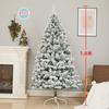 Árbol de Navidad blanco flocado de PVC, simulación de nieve cayendo, árbol de Navidad hecho de cedro, árbol de decoración para ventanas de centros comerciales.