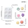 Múltiples Tipos de Flores de Peonía Girasol Suculentas Velas Aromáticas Mousse de Chocolate Moldes de Silicona Hechos a Mano de 7 Agujeros