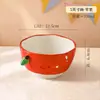 Prato de frutas em relevo de maçã fofa, tigela de iogurte de cerâmica, louça, alta qualidade, elegante, para uso doméstico, conjunto de tigela e prato, tigela de arroz, conjunto de pratos