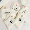 Meias Femininas para Primavera e Outono, Finas e Respiráveis, Design Fofo de Desenho Animado para Meninas, Meias Brancas Curtas de Verão, Estilo Trendy Ins, Atacado em Estoque