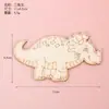 Animal Creativo DIY Madera Blanca en Blanco Hecho a Mano Virutas de Madera Virutas de Madera de Dinosaurio Juguetes de Educación Temprana para Niños Virutas de Madera para Graffiti Hechas a Mano