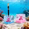 Série Oceano Criativo Pequeno Barco Mochila Chaveiro Acrílico Preenchido com Óleo Areia Movediça Garrafa Flutuante Alívio de Estresse Ampulheta Ornamento