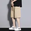 Pantalones Cortos de Cinco Puntos de Seda de Hielo para Hombre, Shorts Deportivos de Verano Ligeros, Transpirables y de Secado Rápido, Pantalones Cortos Casuales Sueltos para Playa y Uso al Aire Libre