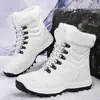 Botas de Nieve de Comercio Exterior para Mujer en Invierno, Botas de Nieve de Corte Medio con Suela Gruesa para Hombre y Mujer, Botas de Nieve Engrosadas de Terciopelo para Exteriores para Mujer