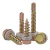 Tornillo autorroscante hexagonal exterior para teja de acero de color con arandela tornillo autorroscante autorroscante tornillo de cola de milano M5.2 en stock