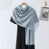 Bufanda Larga de Bambú Popular Transfronteriza Casual Versátil Personalidad Color Sólido Minimalista Cómoda Transpirable Ropa de Viaje Chal Multiusos