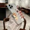 Diseño de gato de dibujos animados lindo, funda de teléfono transparente para iPhone 18 Pro Max, con recortes precisos y cobertura total, al por mayor