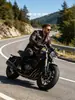 Chaqueta de cuero de moto vintage resistente para hombre, temporada primavera-otoño, marca de moda, elegante abrigo ajustado de cuero sintético lavado con cuello alto.