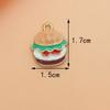 Fabricante de Acessórios para Joias DIY Estilo Lanche, Fábrica de Joias DIY Artesanais em Liga Metálica em Estoque, Acessórios para Joias DIY com Gotejamento de Óleo