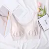 Li Zhiyuan 137 Sujetador Grande Elástico Ropa de Dormir Espalda Hermosa en Forma de U Camiseta sin Mangas de Modal para Mujeres de Tallas Grandes Sujetador Deportivo