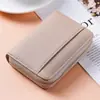 Cartera de Monedas con Cremallera de Diente de Latón Estilo Japonés Corta con Patrón de Lichi de Alta Calidad, Bolsita para Dinero de Nicho Multifuncional con Textura de Cuero Genuino Estilo Japonés