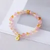 Pulsera de Cristal Natural Torre Amarilla Cristal Amatista Empalme Gama Alta Nicho Original Diseño Exquisito Pulsera para Mujer Venta al por Mayor
