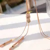Cadena de Suéter Fresca Estilo Japonés y Coreano Personalizada para Mujer, Collar Largo Otoño e Invierno con Colgante de Borla de Bambú, Accesorio de Moda Elegante OL para Mujer