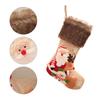 Nuevo Calcetín Navideño Decorativo de Felpa Bordado de Viejo Muñeco de Nieve Calcetín Navideño Día de Navidad Regalo Decorativo para Niños