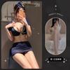 Ropa interior sexy, sensual, caliente, puro deseo, escote profundo, libre, pareja, coqueteo, azafata, juego de rol, tentación, camisón de cadera