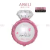 Nuevo Globo Globo de Anillo de Diamante de Color Grande Fiesta de Boda Día de San Valentín Chino Decoración de Confesión Arreglo Globo de Película de Aluminio Venta al por Mayor