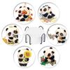 Posavasos de corcho de cerámica redondos con diseño de panda y flores, con aislamiento térmico, absorbentes y antideslizantes, venta al por mayor de fábrica