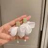 Pendientes de Flor de Malla Perla Aguja de Plata Borla Primavera y Verano Frescos Dulces Super Inmortales Pura Pasión Pendientes de Moda Venta al por Mayor