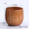 Venta al por mayor de fábrica taza de vientre de madera creativa taza de té de madera maciza simple anti-quemaduras taza para beber tallada en madera maciza logo