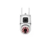 Cámara de Vigilancia Inalámbrica WiFi de Doble Lente y Doble Pantalla para el Hogar HD Visión Nocturna Control Remoto desde Teléfono Móvil PTZ de 360 grados