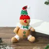 Decoraciones Navideñas Nuevas Transfronterizas Hombre de Jengibre Enano Adornos Sombrero Rojo y Verde Puntiagudo con Luz Muñeco Muñeco Hombre Galleta