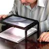 Lupa de lectura de página completa luz LED regalo lupa página completa soporte plegable tridimensional lupa