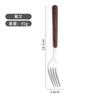 Conjunto de Talheres de Aço Inoxidável Estilo Coreano Garfo Faca Colher Cabo de Imitação de Noz Steak Knife Talheres Ocidentais Colher de Sobremesa Garfo de Frutas