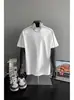Venta Directa de Fábrica Camiseta Rayada de Moda para Hombre Manga Corta Estilo Coreano Moda Versátil Corte Ajustado Lujo Ligero Cuello Redondo Top de Media Manga
