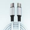El Cable de Datos Tipo-C de Doble Extremo de 100W es Adecuado para Cable de Carga de iPhone 17, Cable de Carga Rápida Huawei, Cable Trenzado de 60W