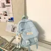 Mochila Escolar Estilo Ins para Mujer Estudiante Universitaria Moda Gran Capacidad Mochila de Viaje Bolso Cruzado Multiusos Mochila para Escuela Secundaria