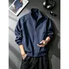 Wukong tiene en stock camisa polo de algodón espacial de peso pesado estilo americano, media cremallera, deconstruida, para hombre, verano, corte holgado, hombro real, manga corta
