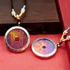 Colgante de Moneda de Dinero Shangui de Latón, Auténtica Cadena de Moneda Antigua Taoísta, Bolsa Bagua de Cinabrio, Adorno Colgante de Dinero Amuleto Estilo Vintage