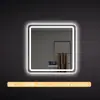 Espelho Inteligente Quadrado Tmall Elf Anti-Embaçante Montado na Parede Espelho de Banheiro Luminoso LED Espelho de Banheiro com Indução e Luz