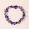 Pulsera de Cristal de Ágata de Grava Roja Púrpura Natural Pulsera de Grava Asimétrica Pulsera Ligera Hecha a Mano