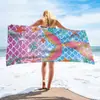 Toalla de Playa Rectangular Redonda de Deportes al Aire Libre Tortuga Sirena Toalla de Baño Playa Camping Absorbente Secado Rápido