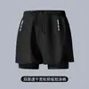 Bañadores de hombre de doble capa y corte holgado para comercio electrónico transfronterizo, anti-vergüenza, transpirables, de secado rápido, adecuados para correr, deportes y baños en aguas termales