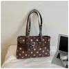 Bolso de Hombro Retro de Lunares, Bolso de Mano de Moda y de Alta Gama para Mujer, Nuevo Bolso de Hombro de Gran Capacidad Elegante para Llevar Debajo del Brazo