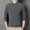 2025 Nuevo Otoño e Invierno Sudadera Pulóver de Terciopelo Alemán para Hombre de Cuello Alto Medio Color Sólido Casual Engrosada Cálida Camiseta Base Superior