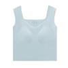 Camisola Feminina com Bojos Embutidos, Peça Íntima sem Sutiã Integrada, Costas Bonitas, Cobertura Lateral dos Seios, Top Base sem Mangas
