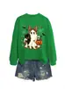 Amazon eBay sitio independiente moda divertida linda sudadera de mujer con estampado de leopardo lazo fantasma murciélago gato