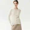 Suéter cárdigan de cuello redondo Campbell's Otoño/Invierno 25% Seda de Morera 75% Cachemira para Mujer, Tejido Holgado Color Sólido