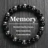 Pulseiras de Contas Europeias e Americanas Quentes e Vendidas Cruzadas, Obsidiana da Memória, Hematita, Pulseiras Naturais Feitas à Mão, Atacado em Estoque